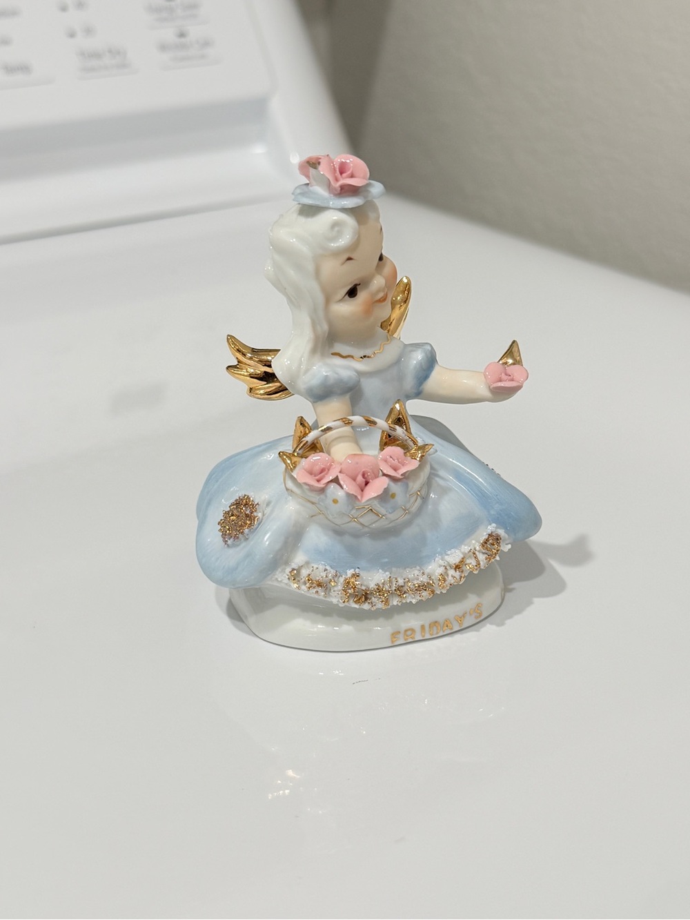 Vintage Lefton Friday’s Child Angel Figurine – Vintage Japan Porcelain 4” - Picture 8 of 17